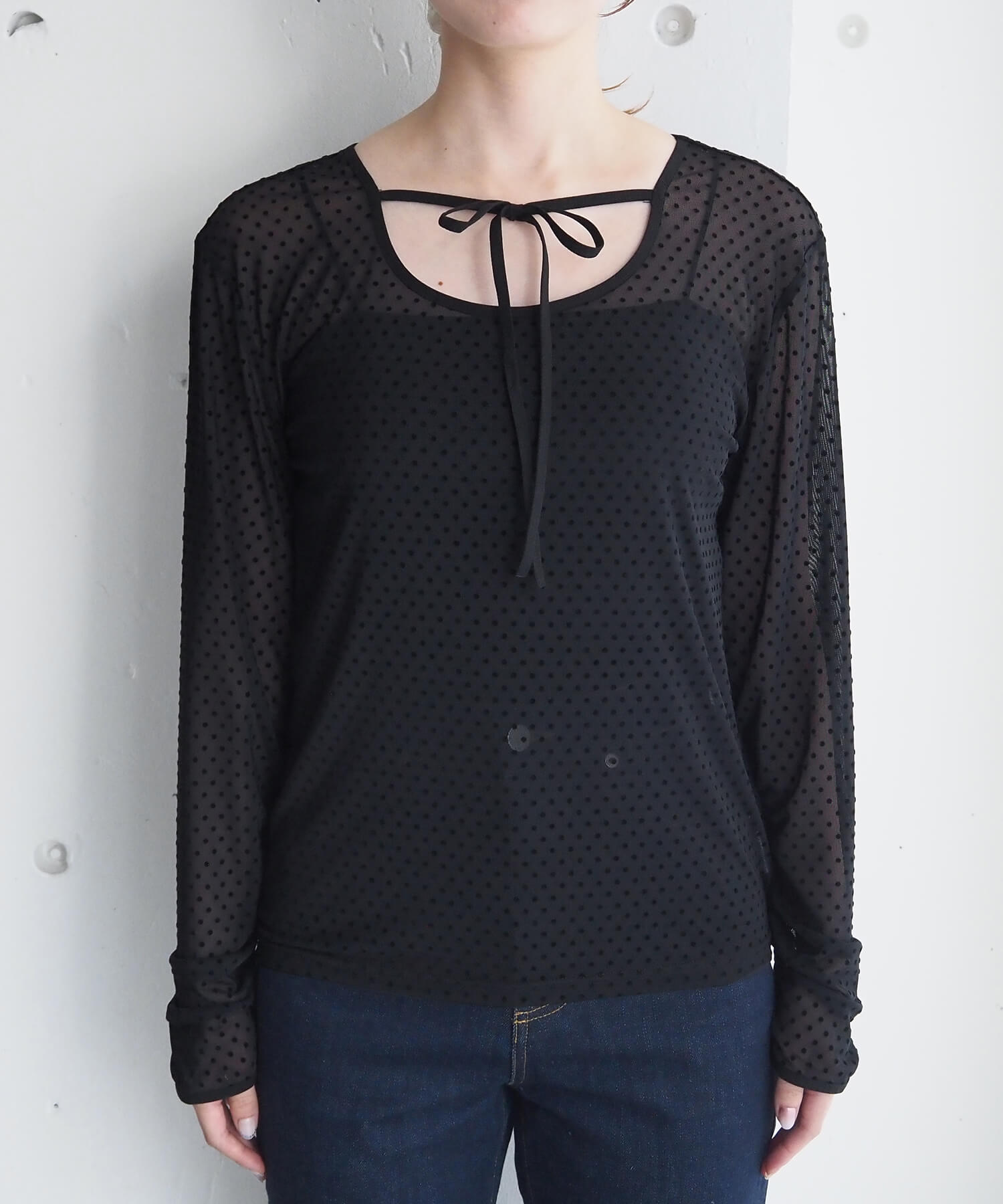 トップス black Reebok ハーフジップ フリース トップス BLACK 23FW-I（リーボック