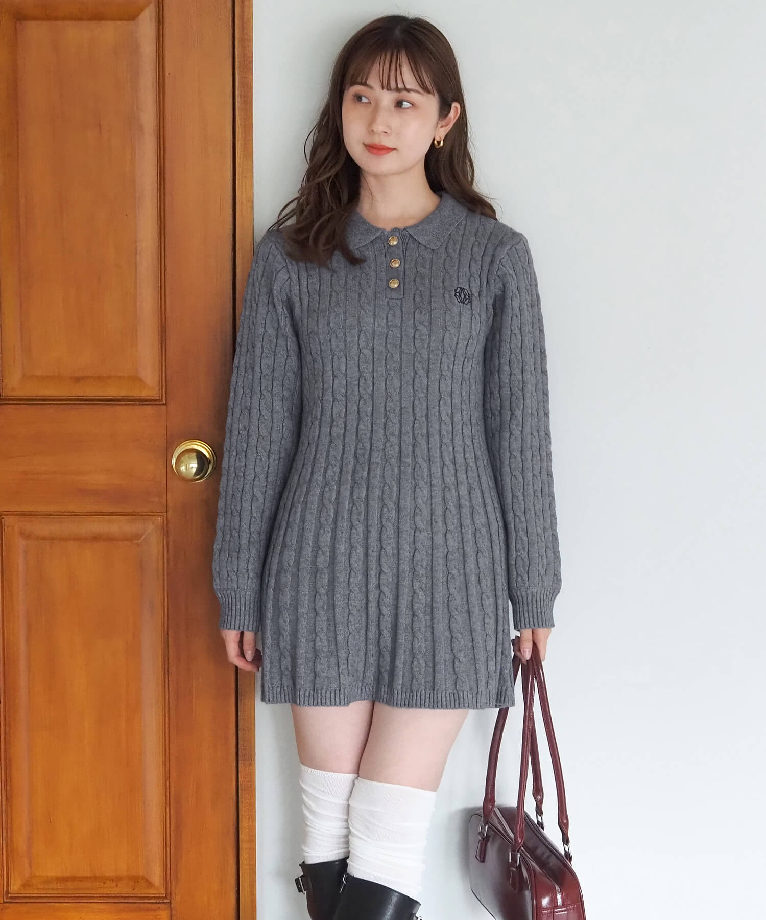 tiptop+pocket ティップトッププラスポケット / ケーブルニットポロ