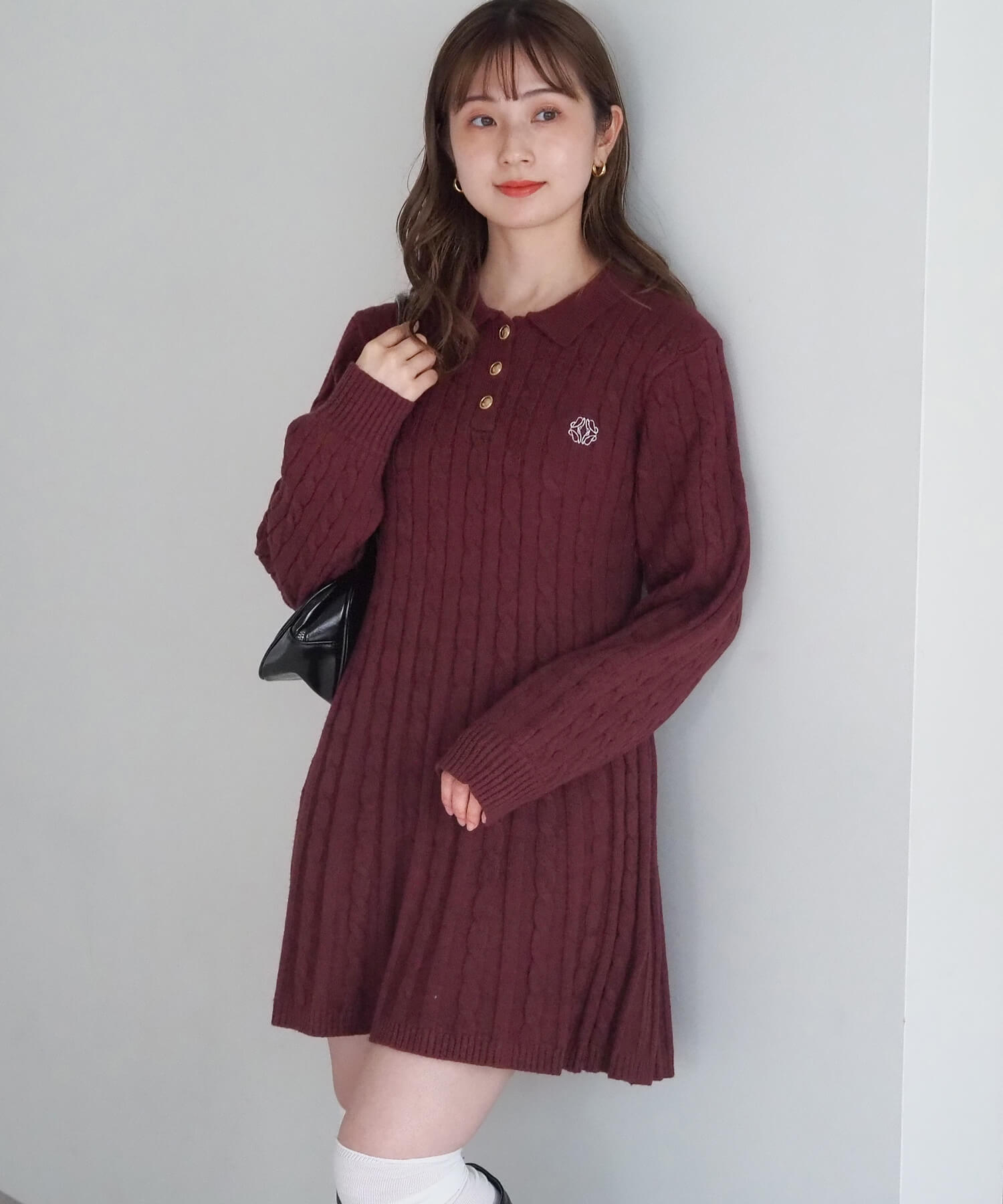 tiptop+pocket ティップトッププラスポケット / ケーブルニットポロ