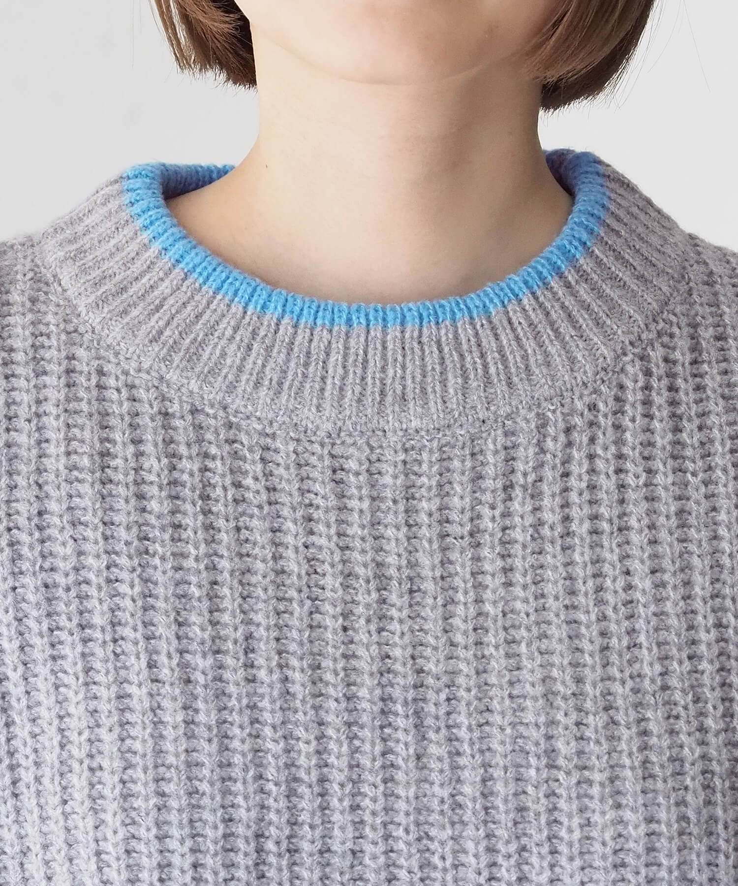 tiptop+pocket ティップトッププラスポケット / 畦編配色レイヤード