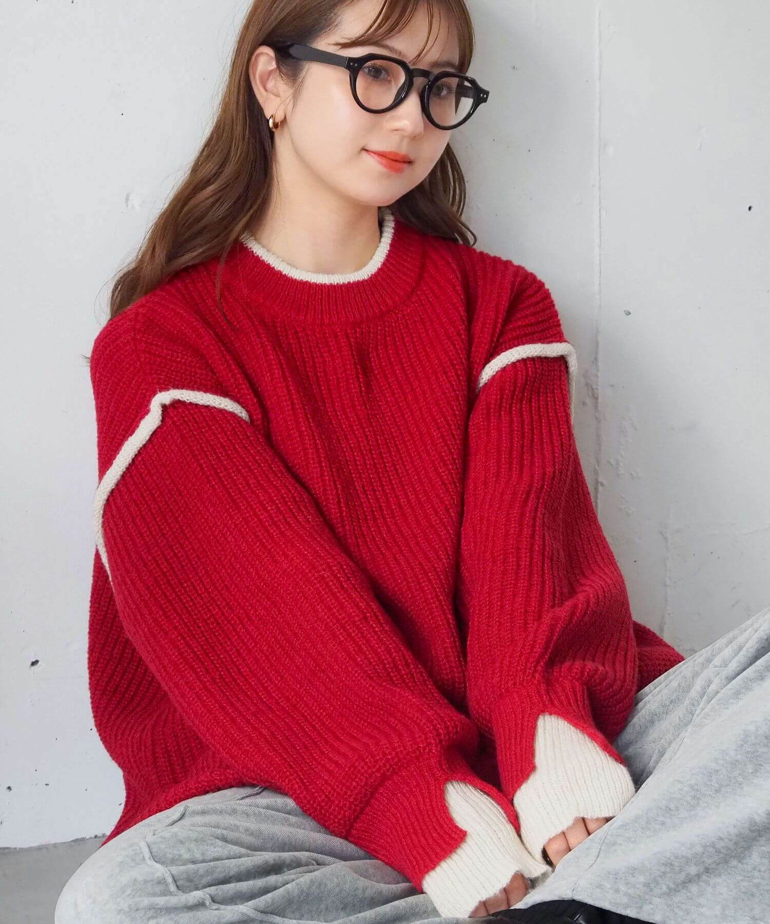 トップス K antiqua（アンティカ） ハーフジップ ハイネック トップス レディース