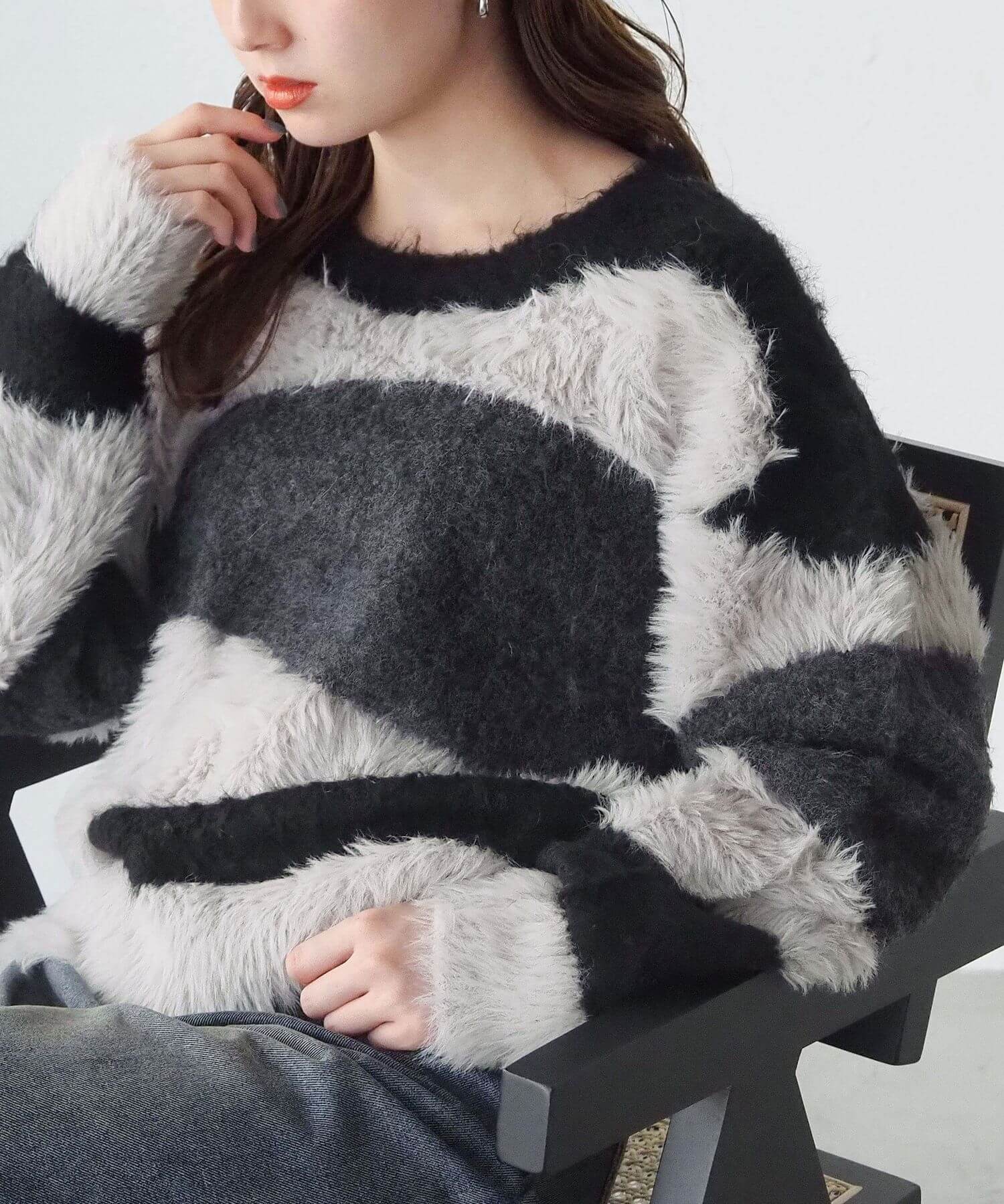 tiptop+pocket ティップトッププラスポケット / 異素材MIXプルオーバー